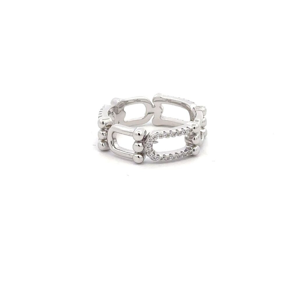 925 Sterling Silver Ring Cubic Zirconia Size 5 - Picture 5 of 6